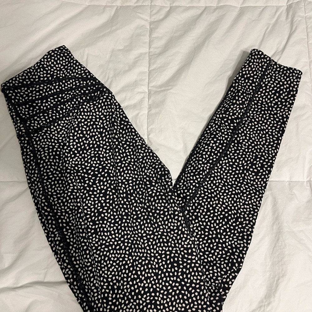 Black & White Dot Print Women's Pants